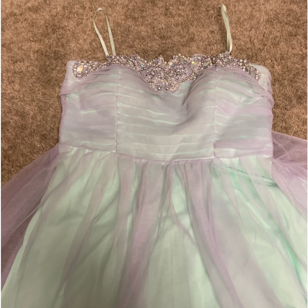 Pastel colored short formal dress